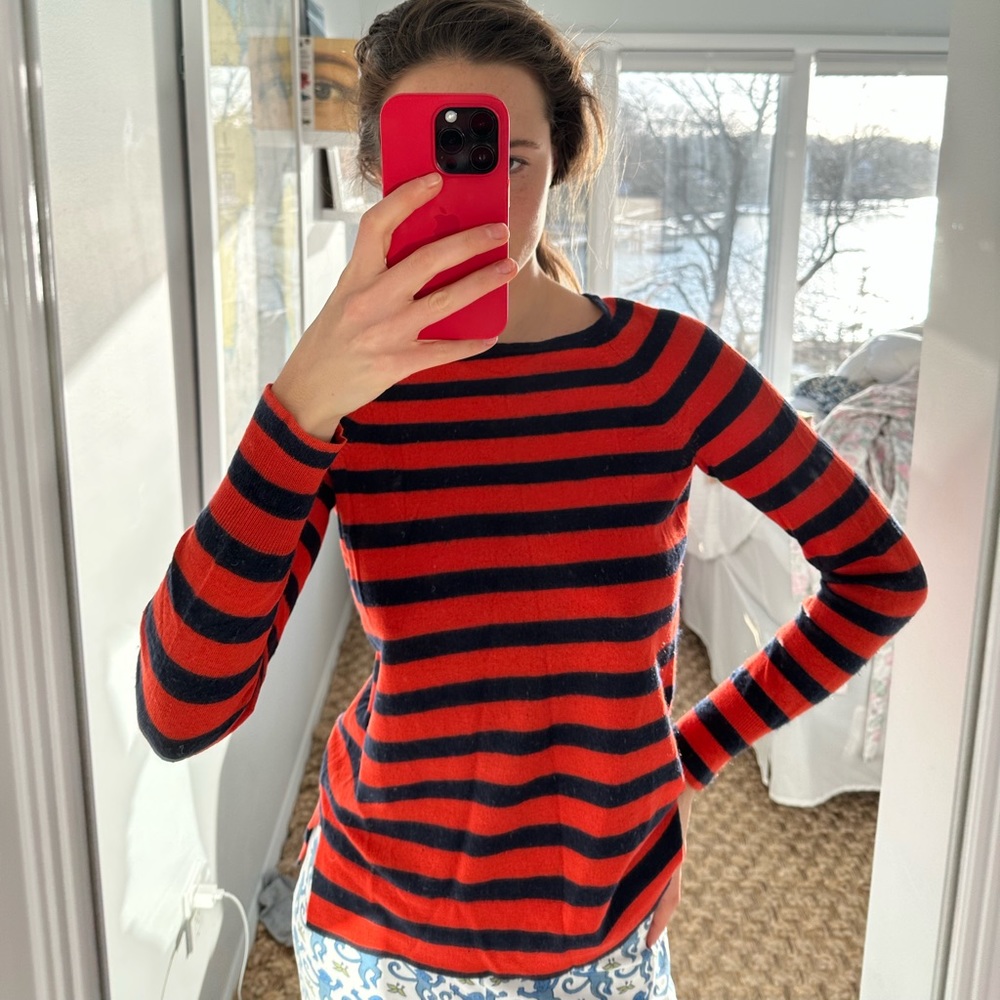 J.Crew Striped Cashmere Sweater